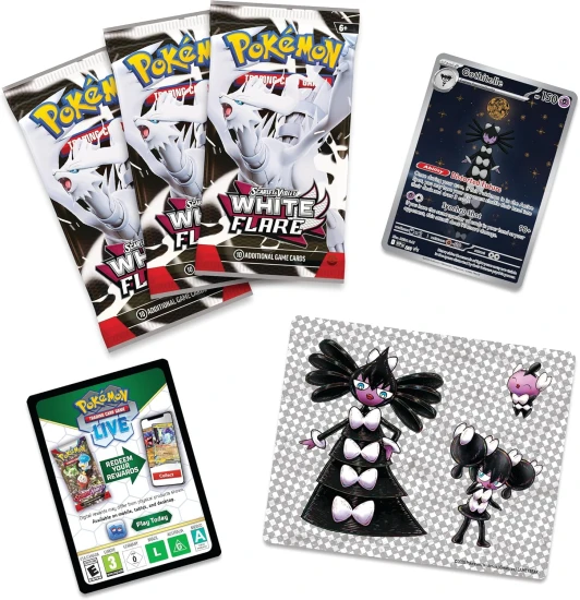 White Flare Tech Sticker Gothitelle (Karty Pokemon TCG)