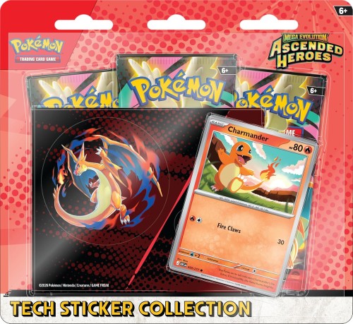 Ascended Heroes Tech Sticker Charmander / Mega Charizard Y (Karty Pokemon TCG)