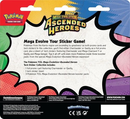 Ascended Heroes Tech Sticker Charmander / Mega Charizard Y (Karty Pokemon TCG)