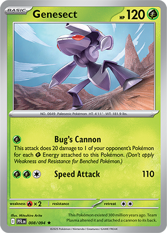 Karta Pokemon 008 94 Genesect [Phantasmal Flames].JPG