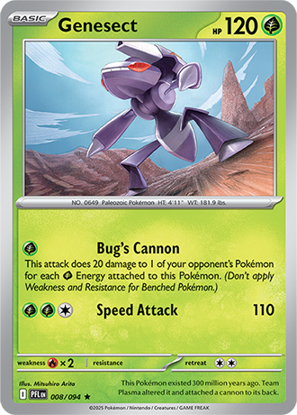 Karta Pokemon 008 94 Genesect [Phantasmal Flames].JPG