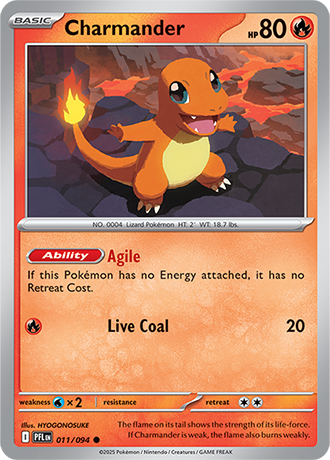 Karta Pokemon 011 94 Charmander [Phantasmal Flames].JPG