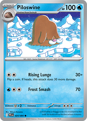 Karta Pokemon 024 94 Piloswine [Phantasmal Flames].JPG