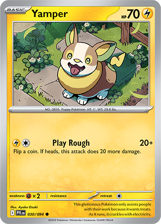 Karta Pokemon 030 94 Yamper [Phantasmal Flames].JPG