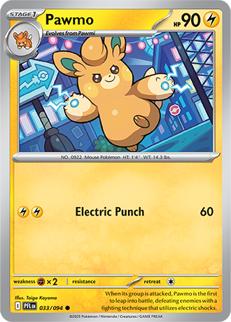 Karta Pokemon 033 94 Pawmo [Phantasmal Flames].JPG