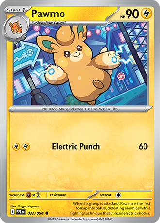 Karta Pokemon 033 94 Pawmo [Phantasmal Flames].JPG