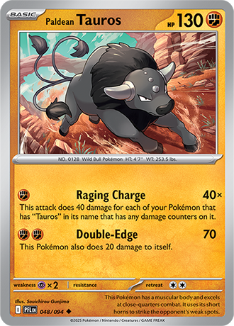 Karta Pokemon 048 94 Paldean┬áTauros [Phantasmal Flames].JPG