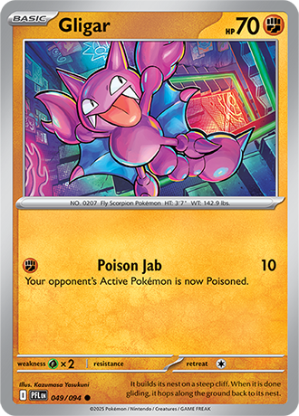 Karta Pokemon 049 94 Gligar [Phantasmal Flames].JPG