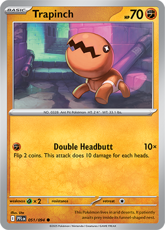 Karta Pokemon 051 94 Trapinch [Phantasmal Flames].JPG