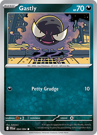Karta Pokemon 054 94 Gastly [Phantasmal Flames].JPG