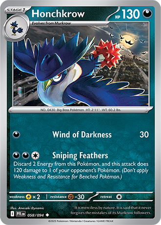 Karta Pokemon 058 94 Honchkrow [Phantasmal Flames].JPG
