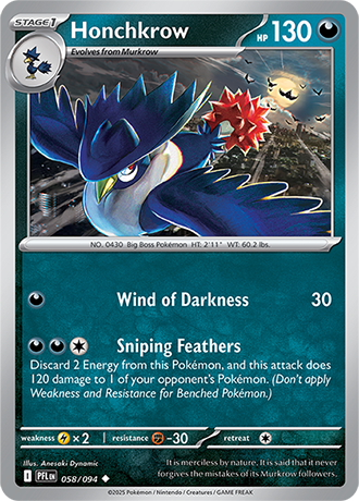 Karta Pokemon 058 94 Honchkrow [Phantasmal Flames].JPG