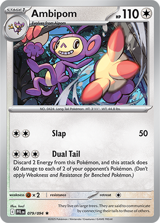 Karta Pokemon 079 94 Ambipom [Phantasmal Flames].JPG
