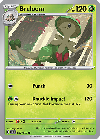 Karta Pokemon 007 162 Breloom [Temporal Forces].JPG