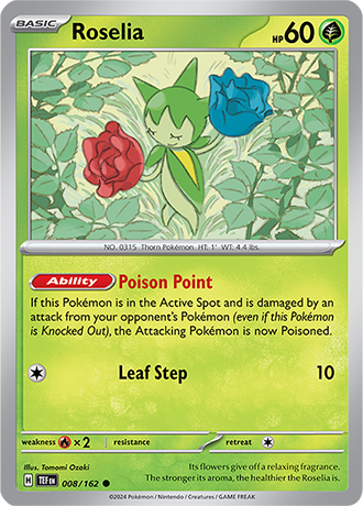 Karta Pokemon 008 162 Roselia [Temporal Forces].JPG