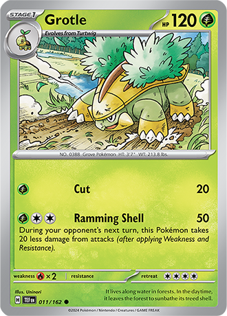 Karta Pokemon 011 162 Grotle [Temporal Forces].JPG