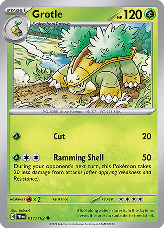 Karta Pokemon 011 162 Grotle [Temporal Forces].JPG