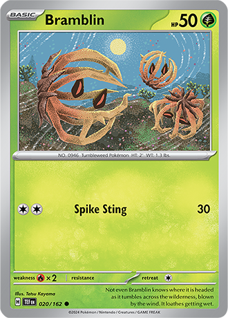 Karta Pokemon 020 162 Bramblin [Temporal Forces].JPG