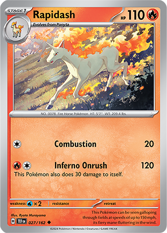 Karta Pokemon 027 162 Rapidash [Temporal Forces].JPG