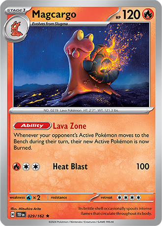 Karta Pokemon 029 162 Magcargo [Temporal Forces].JPG