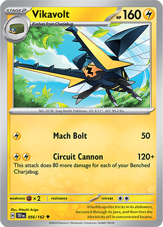 Karta Pokemon 056 162 Vikavolt [Temporal Forces].JPG