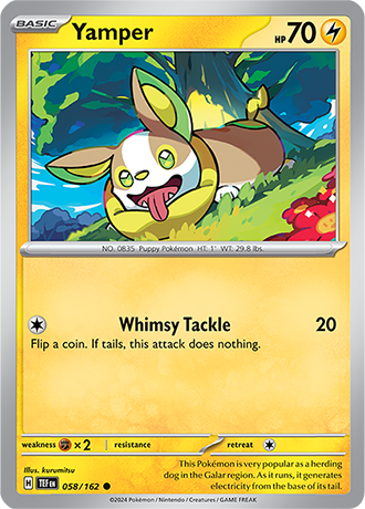 Karta Pokemon 058 162 Yamper [Temporal Forces].JPG