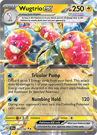 Karta Pokemon 060 162 Wugtrio ex [Temporal Forces].JPG