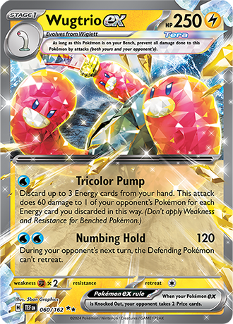Karta Pokemon 060 162 Wugtrio ex [Temporal Forces].JPG