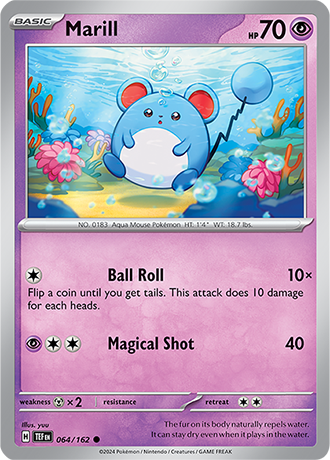 Karta Pokemon 064 162 Marill [Temporal Forces].JPG