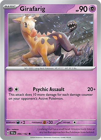 Karta Pokemon 066 162 Girafarig [Temporal Forces].JPG
