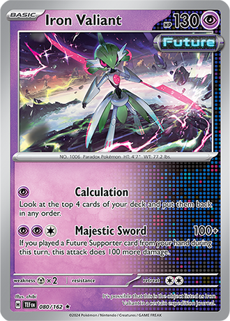 Karta Pokemon 080 162 Iron Valiant [Temporal Forces].JPG