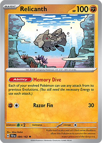Karta Pokemon 084 162 Relicanth [Temporal Forces].JPG