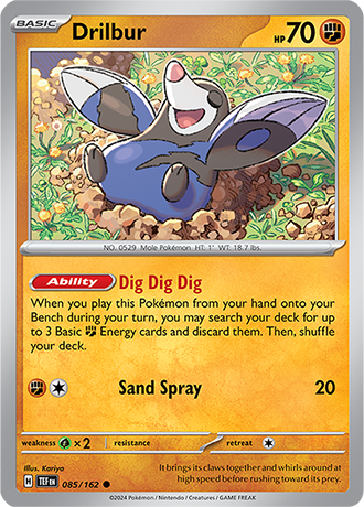 Karta Pokemon 085 162 Drilbur [Temporal Forces].JPG