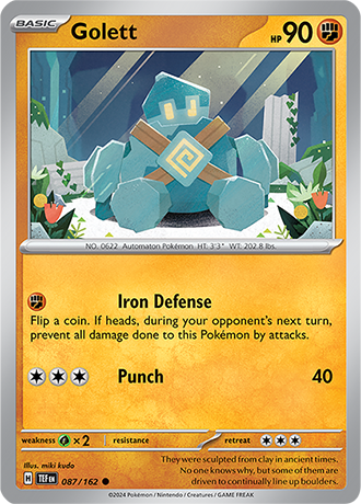 Karta Pokemon 087 162 Golett [Temporal Forces].JPG