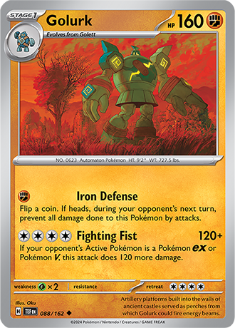 Karta Pokemon 088 162 Golurk [Temporal Forces].JPG