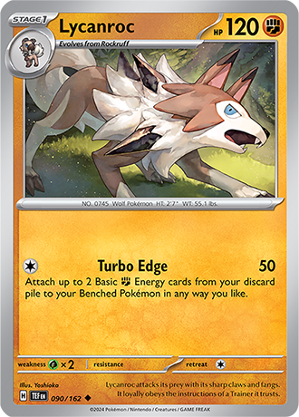 Karta Pokemon 090 162 Lycanroc [Temporal Forces].JPG