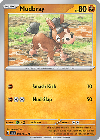 Karta Pokemon 091 162 Mudbray [Temporal Forces].JPG