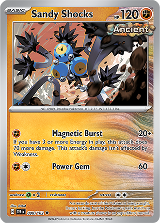 Karta Pokemon 098 162 Sandy Shocks [Temporal Forces].JPG