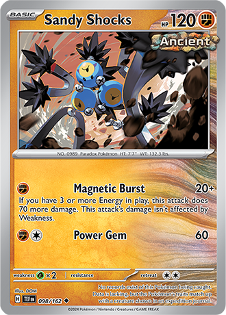 Karta Pokemon 098 162 Sandy Shocks [Temporal Forces].JPG