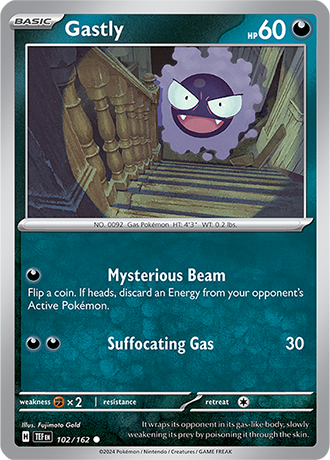 Karta Pokemon 102 162 Gastly [Temporal Forces].JPG