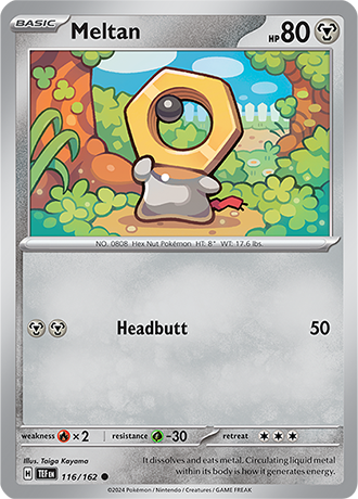 Karta Pokemon 116 162 Meltan [Temporal Forces].JPG