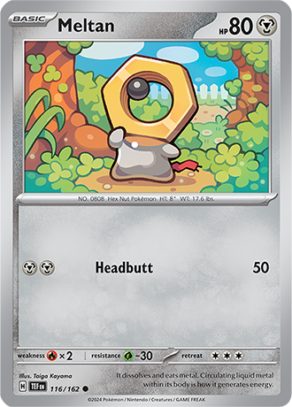Karta Pokemon 116 162 Meltan [Temporal Forces].JPG