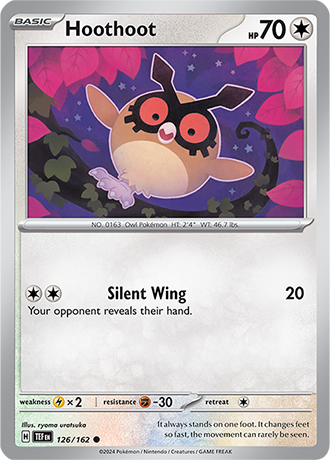 Karta Pokemon 126 162 Hoothoot [Temporal Forces].JPG