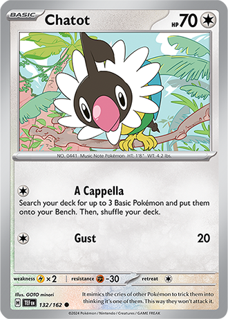Karta Pokemon 132 162 Chatot [Temporal Forces].JPG