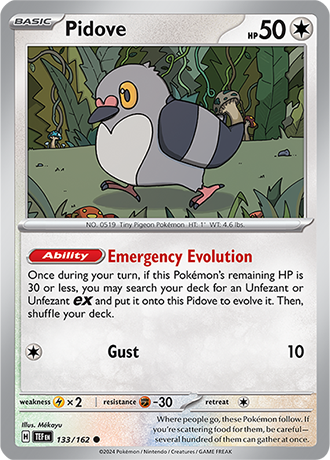 Karta Pokemon 133 162 Pidove [Temporal Forces].JPG