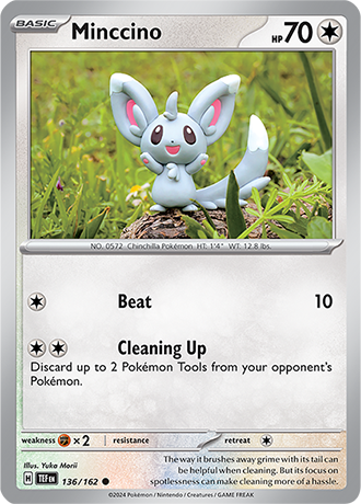 Karta Pokemon 136 162 Minccino [Temporal Forces].JPG