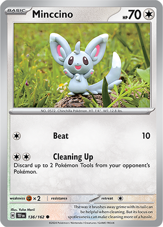 Karta Pokemon 136 162 Minccino [Temporal Forces].JPG