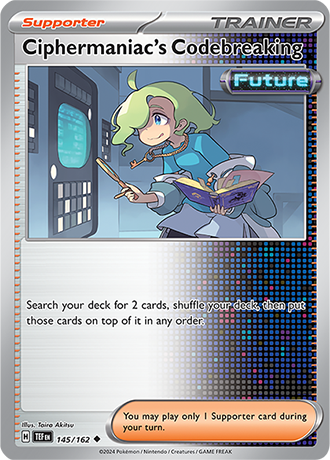 Karta Pokemon 145 162 Ciphermaniac's Codebreaking [Temporal Forces].JPG