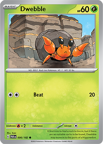 Karta Pokemon 006 182 Dwebble [Paradox Rift].JPG