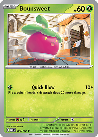 Karta Pokemon 008 182 Bounsweet [Paradox Rift].JPG